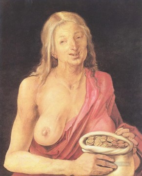 Old with purse Albrecht Durer Classic nude Oil Paintings